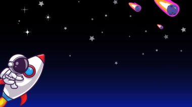 Uzayda yüzen astronotların bir videosu, bilimsel projeler, eğitim medyası ve çocuk sunumları için mükemmel..