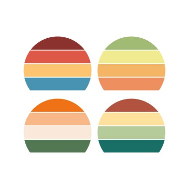 Retro Vintage Sunset Grunge Arkaplan Grafiği 