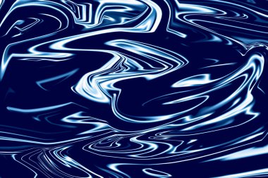 Yansıtıcı ışık desenli soyut mavi ve beyaz sıvı hareketi