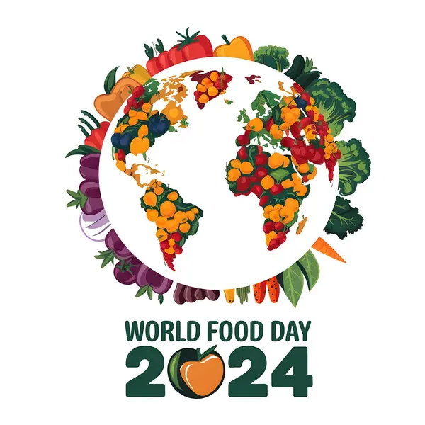 stock image Minimalist World Food Day 2024 T-Shirt Design on White