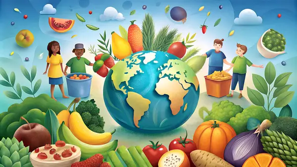 stock image Customizable World Food Day 2024 Poster Design Download