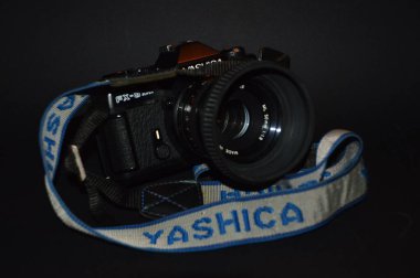 Vintage camera - Yashica Fx - 3 with 50mm lens 35 mm film clipart