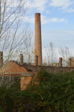 Abandoned furnace - Nature's revenge clipart