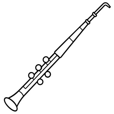 Orchestral Bassoon Instrument Vector Illustration for Music and Classical Projects