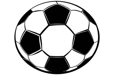 Beyaz Arkaplanda Futbol Topu Vektör Sanatı İllüstrasyonu