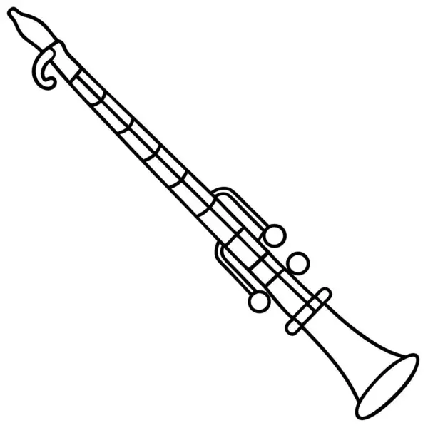 Müzik ve Klasik Projeler için Orkestra Bassoon Enstrüman Vektörü İllüstrasyonu