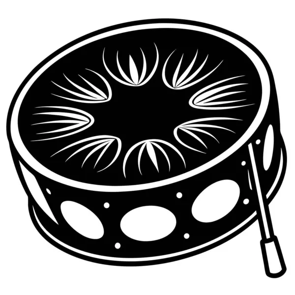 Müzik Aşıkları için Steelpan Enstrüman Vektörü İllüstrasyonu