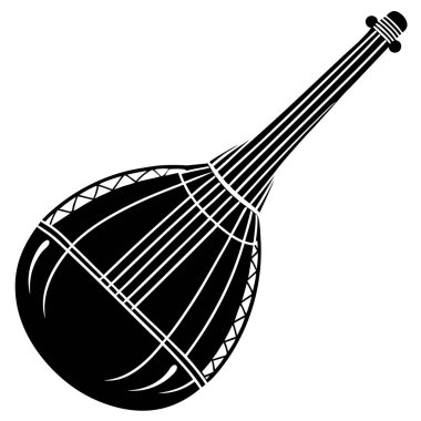 Traditional Kora Wes Instrument Vector Illustration for African Music clipart