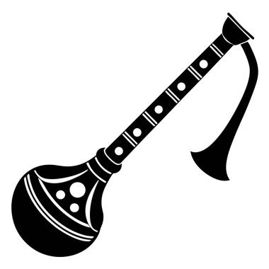 Traditional Ney Instrument Vector Illustration for Middle Eastern Music and Culture