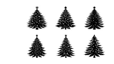 Tatil Tasarımları için şık Noel Ağacı Silüeti