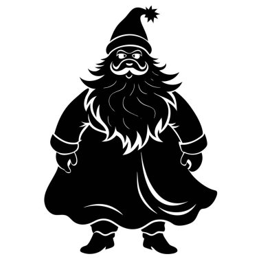 Klasik Noel Baba Silueti Noel için