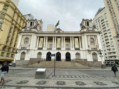 Rio de Janeiro, RJ, 31 / 05 / 2024 - Rio de Janeiro şehir merkezinin görüntüsü. Brezilya.