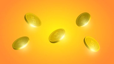 3D Altın Para, Dolar Bozukluğu, Dolar İşaretli Vektör Bozuklukları