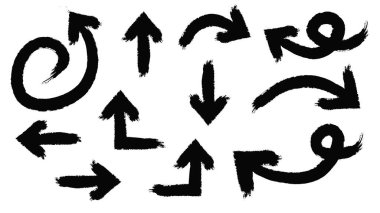 Yaratıcı Tasarım Kullanımı için Vektör Ok Fırçaları