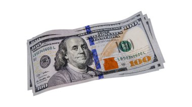 Beyaz Arkaplanda 100 Dolarlık Faturalar Uçuyor