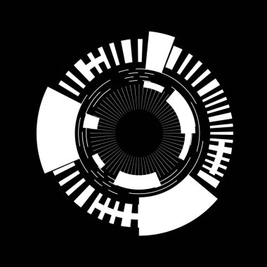 Modern Dairesel Teknoloji Şekilleri: Dijital Grafikler için mükemmel