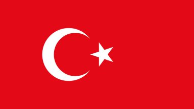 Tasarım İçin Türk Bayrağının Orijinal Vektör İllüstrasyonu