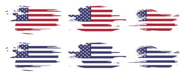 American Flag Silhouette, grunge USA bayrak seti vektör, grunge, bayrak, siluet, bağımsızlık, 4 Temmuz, 4 Temmuz, bayrak silueti