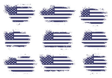 American Flag Silhouette, grunge USA bayrak seti vektör, grunge, bayrak, siluet, bağımsızlık, 4 Temmuz, 4 Temmuz, bayrak silueti