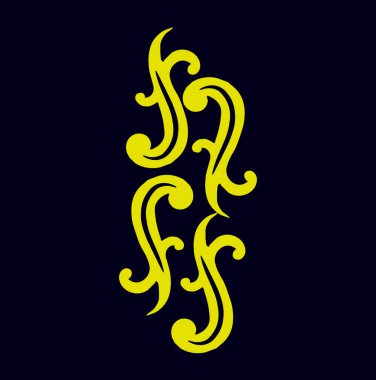 Süslü Çiçek Tasarımı. Zarif, kıvrımlı yapraklar ve karmaşık detaylar içeren klasik bir siyah-beyaz çiçek tasarımı. Dekoratif sınırlarda ve logolarda kullanmak için mükemmel