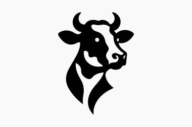 İnek Başlığı Simgesi Simgesi Vektör Sanatı & İllüstrasyon