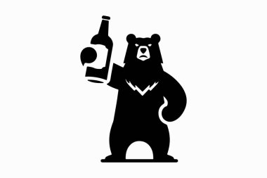Bear Hold A Bottle Art & Illustration