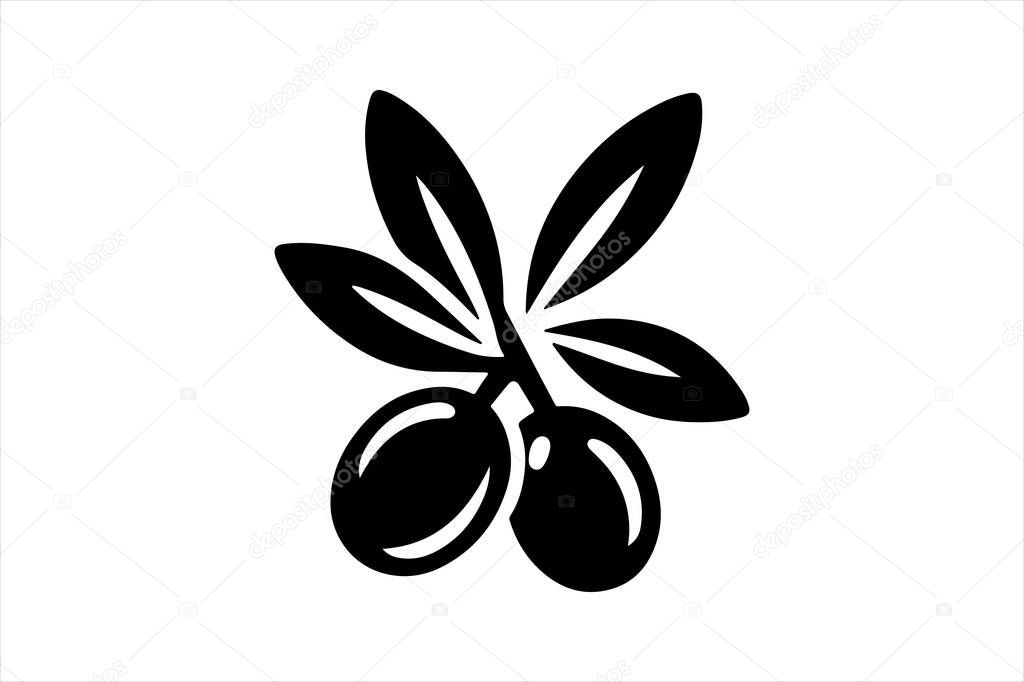 Olive With Leaf Vector Art & Illustration