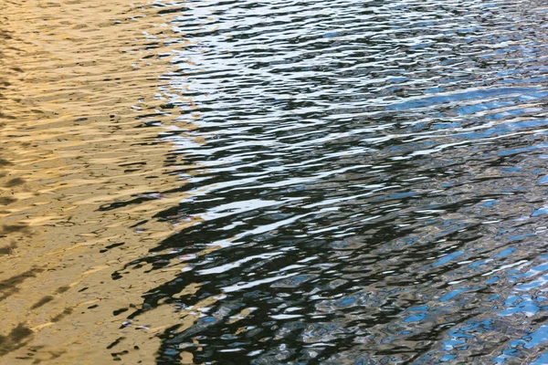 Szczegóły Powierzchni Wody Rzecznej Odbicia Streszczenia Fale Wzory — Zdjęcie stockowe