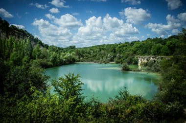 Pretty landscape view of the lake