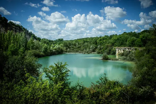 Pretty landscape view of the lake