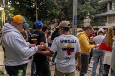 Mexico City, Meksika, 07.28.2024: Muhalefet seçim kampanyasının en temsilci lideri Maria Corina Machado tarafından başlatılması.