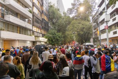 Mexico City, Meksika, 07.28.2024: Muhalefet seçim kampanyasının en temsilci lideri Maria Corina Machado tarafından başlatılması.