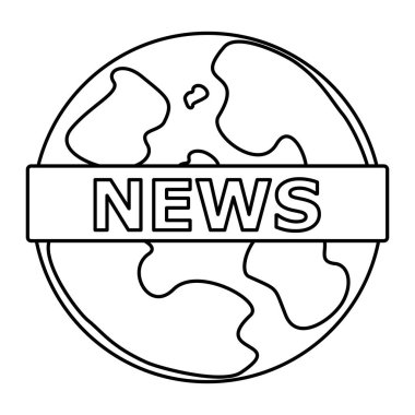 Global Haber Simgesi. Flaş haber, dünya haberleri ve güncel olaylar konsepti