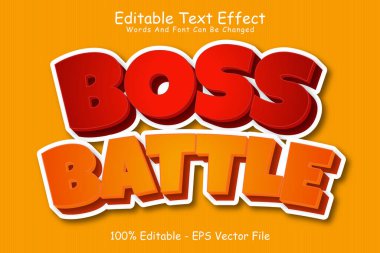 Patron savaşılabilir metin efekti 3 Boyut Kabartma çizgi film tarzı