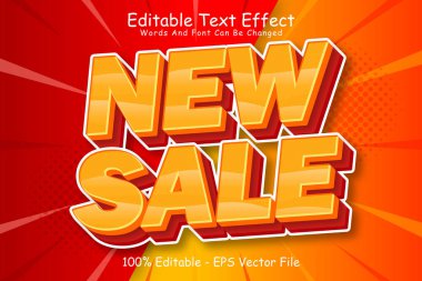 Yeni İndirimli Metin Düzenleme Efekti 3 Boyutlu Kabartma Çizgi Film Biçimi