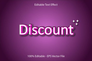 İndirimli Metin Efekti 3B Kabartma Çizgi Film Biçimi Tasarımı