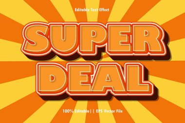 Super Deal Düzenlenebilir Metin Efekti 3B Kabartma Biçimi