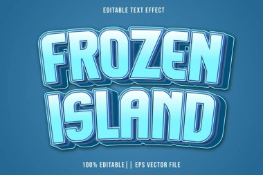 Donmuş Ada Düzenlenebilir Metin Efekti 3B Gradyan Biçimi