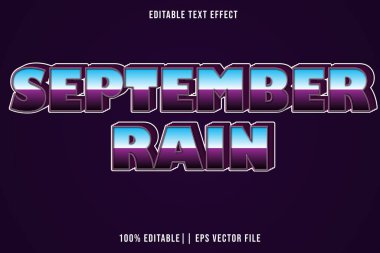 Eylül Yağmurlu Metin Efekti 3B Gradyan Biçimi