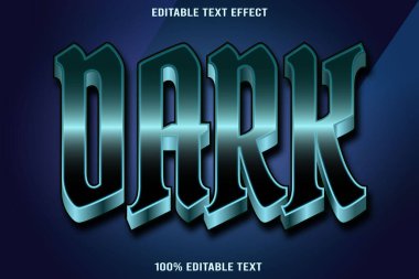Koyu renkli metin efekti 3D kabartma biçimi