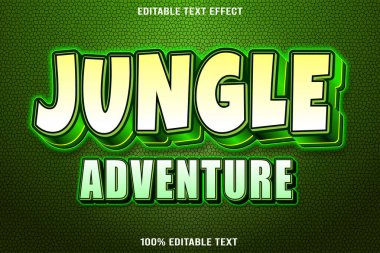 Orman Macerası düzenlenebilir metin efekti 3d modern kabartma biçimi