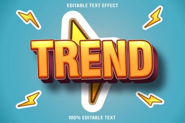 Trend düzenlenebilir metin efekti 3d kabartma biçimi