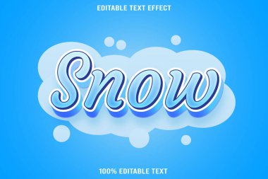 Kar düzenlenebilir metin efekti 3d kabartma biçimi