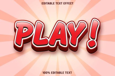 Oyna! düzenlenebilir metin efekti 3d kabartma biçimi