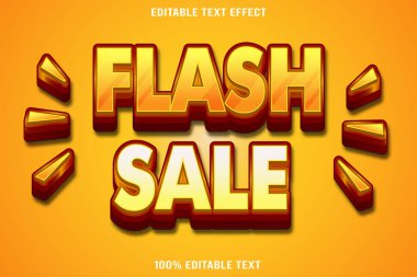 Flash Sale düzenlenebilir metin efekti 3d kabartma biçimi