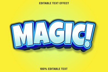 Sihir! düzenlenebilir metin efekti 3d kabartma biçimi