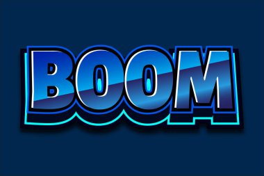 Bum düzenlenebilir metin efekti 3 d retro biçimi