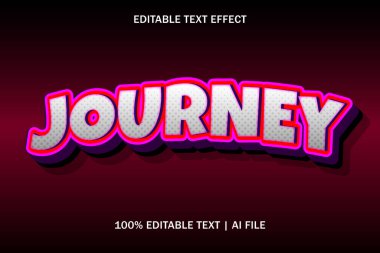 Seyahat edilebilir metin efekti modern kabartma biçimi