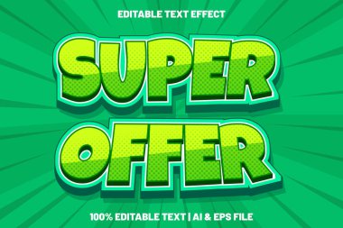 Süper teklif düzenlenebilir metin efekti biçimi