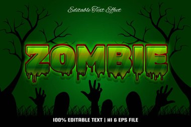 Zombi düzenlenebilir metin efekti modern biçim